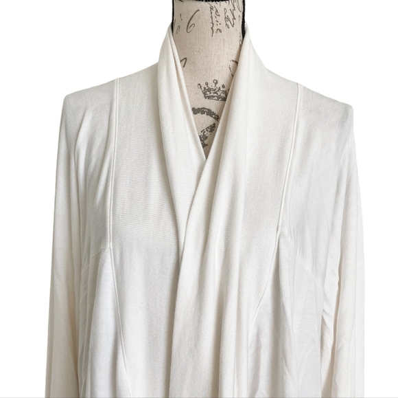 Athleta Nirvana Two Ways Wrap open front white stretch Cardigan lightweight XL - Picture 4 of 15